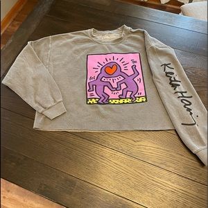 Keith Haring womens M/L crop top